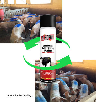 500ml Aerosol Animal Marking Spray Paint with 3 Years Shelf Life, Fast Drying and Customized Colors for Livestock