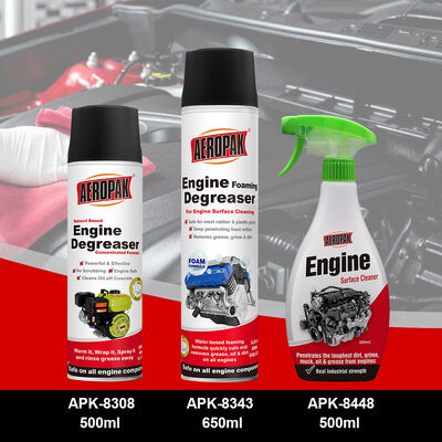 Aeropak 650ml Aerosol Foaming Engine Cleaner Spray-Quickly Clean & Dry Tinplate Can OEM Service Car Engine Degreaser
