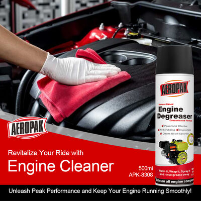 Aeropak 500ml Tinplate Bottle Car Care Engine Cleaning Spray Degreaser Quickly Dry Unscented Oil Sludge Carbon Deposits Removal