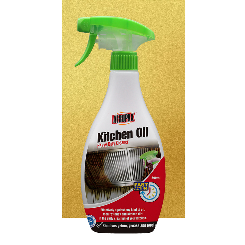 Eco-Friendly 500ml Kitchen Heavy Oil Cleaner Spray with Above 80% Active Ingredient for Quick Removal of Grease and Stains