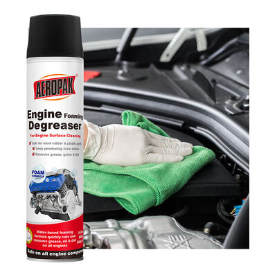 Aeropak 650ml Aerosol Foaming Engine Cleaner Spray Snelle verwijdering Zware olie vlekken Oude motor Ongeparfumeerd 3 jaar Expiratie