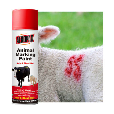 AEROPAK Dierenmarkering Vloeibare coating Sprayverf 500 ml Sterke hechting Veeteelt Sprayverfmarker
