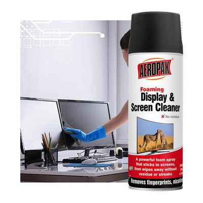 Aeropak 200 ml Aerosol milieuvriendelijk alcoholvrij, antistatisch, strokenvrij, snel droogend, multifunctionele, op maat gemaakte kleuren scherm