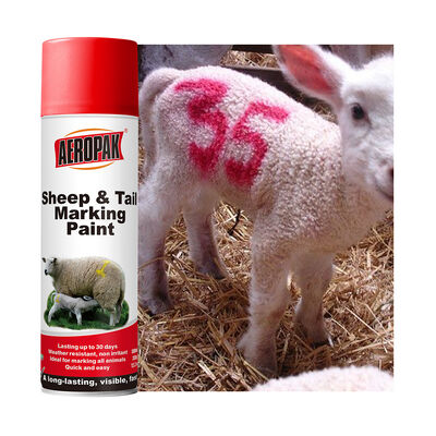 AEROPAK Vloeibare coating op waterbasis milieuvriendelijk wasbaar niet giftig schapen vee varkens staart markering spray verf 500 ml